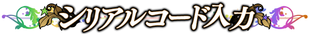 シリアルコード入力